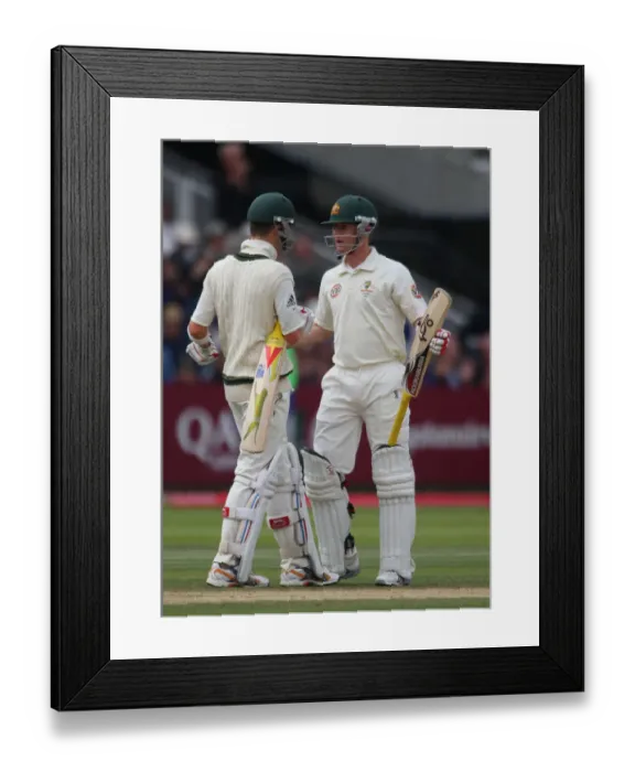 Framed Print : Michael Clarke & Brad Haddin