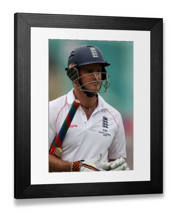 Framed Print : Andrew Strauss Out For 55 Framed Print : Andrew Strauss Out For 55