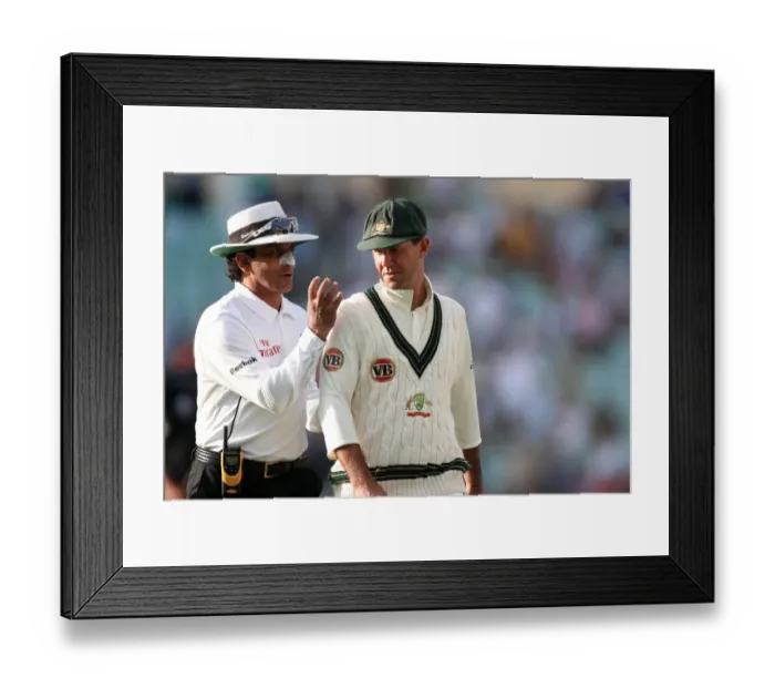Framed Print : Asad Rauf & Ricky Ponting Framed Print : Asad Rauf & Ricky Ponting