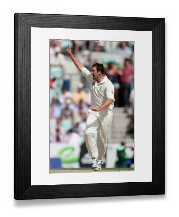Framed Print : Ben Hifenhaus Takes James Anderson Wicket Framed Print : Ben Hifenhaus Takes James Anderson Wicket