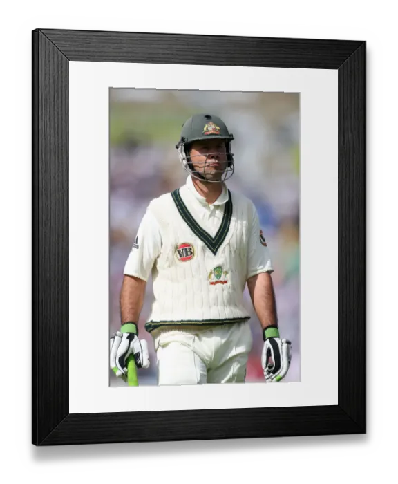 Framed Print : Ricky Ponting Out For 8 Framed Print : Ricky Ponting Out For 8