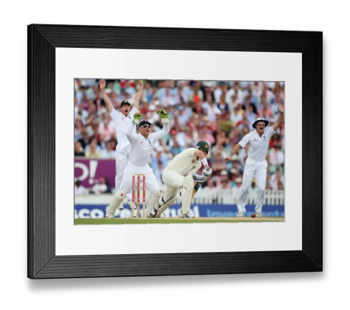 Framed Print : Marcus North Is Out Lbw As England Celebrate Framed Print : Marcus North Is Out Lbw As England Celebrate