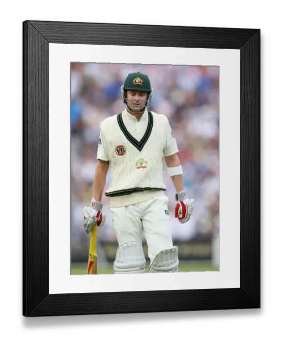 Framed Print : Micharel Clarke Out For 3 Framed Print : Micharel Clarke Out For 3