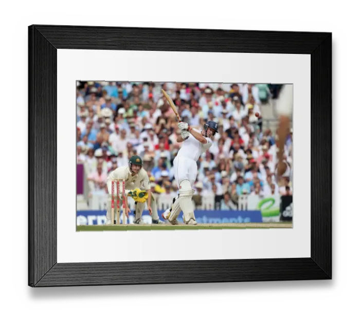 Framed Print : Strauss Hits 4 Off Michael Clarke