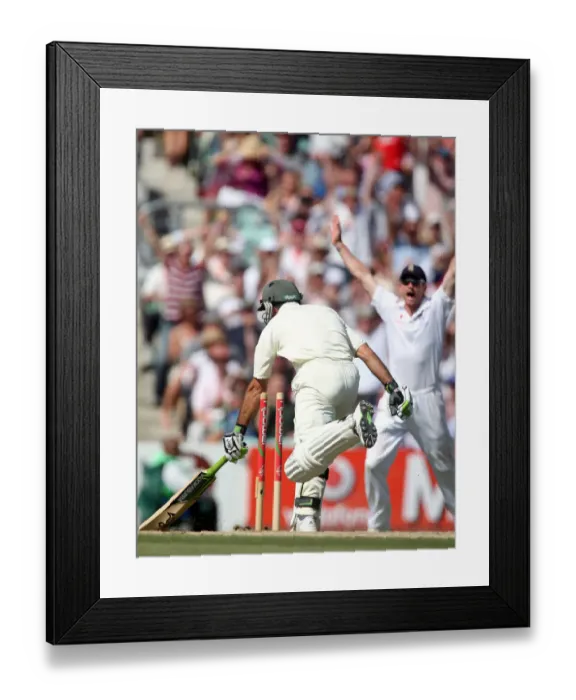 Framed Print : Ricky Ponting Run Out By Katich Framed Print : Ricky Ponting Run Out By Katich