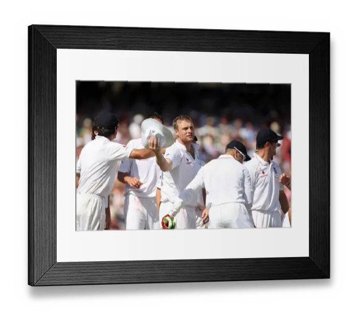 Framed Print : Andrew Flitoff Takes His Hat Off After Ponting Dismissal Framed Print : Andrew Flitoff Takes His Hat Off After Ponting Dismissal