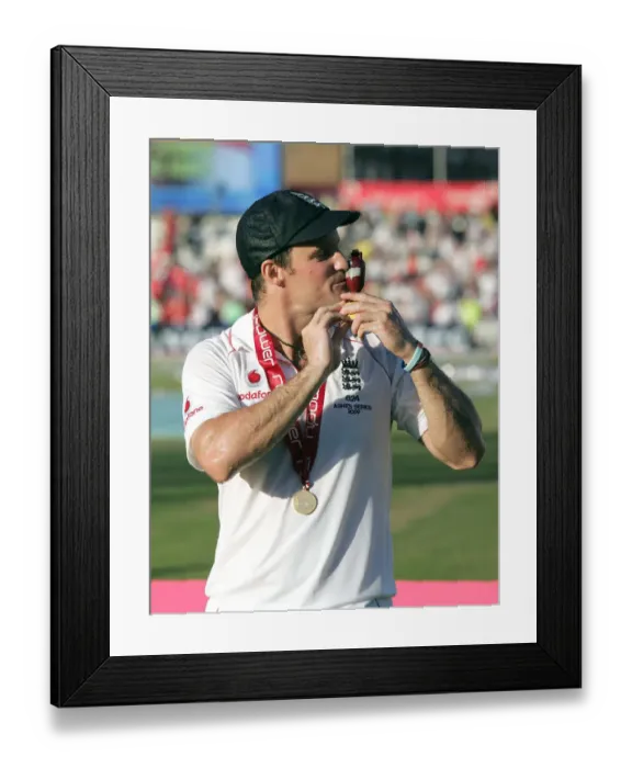 Framed Print : Andrew Strauss Kisses The Ashes Framed Print : Andrew Strauss Kisses The Ashes