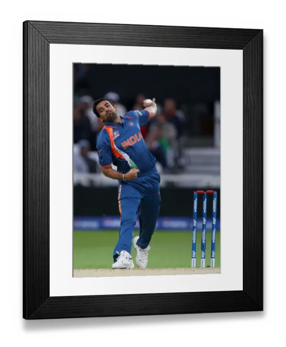 Framed Print : Zaheer Kahn Framed Print : Zaheer Kahn