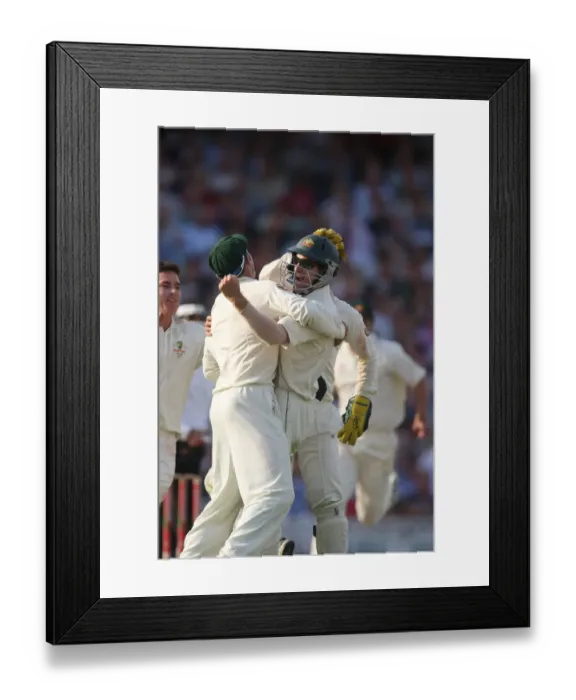 Framed Print : Mike Hussey & Simon Katich Framed Print : Mike Hussey & Simon Katich