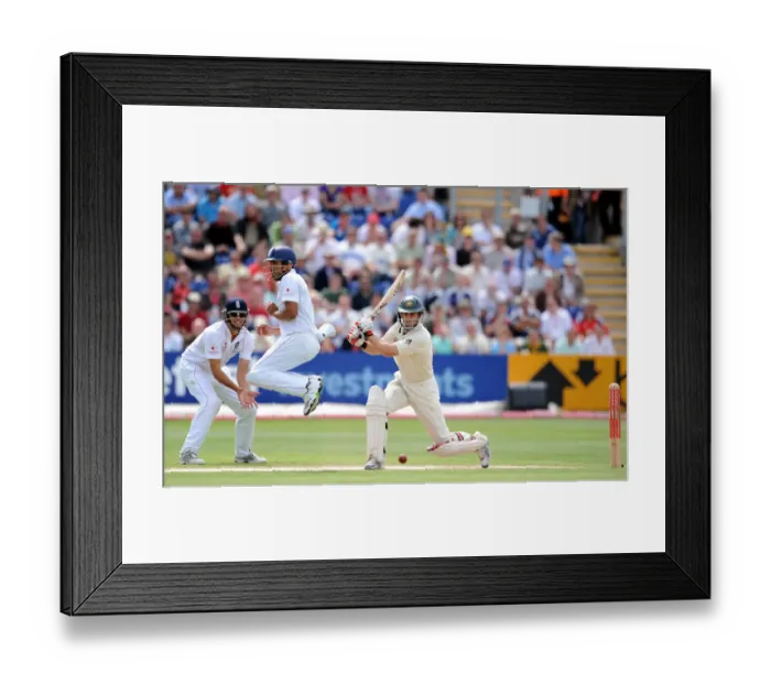 Framed Print : Simon Katich Bats Past Ravinder Bopara Framed Print : Simon Katich Bats Past Ravinder Bopara