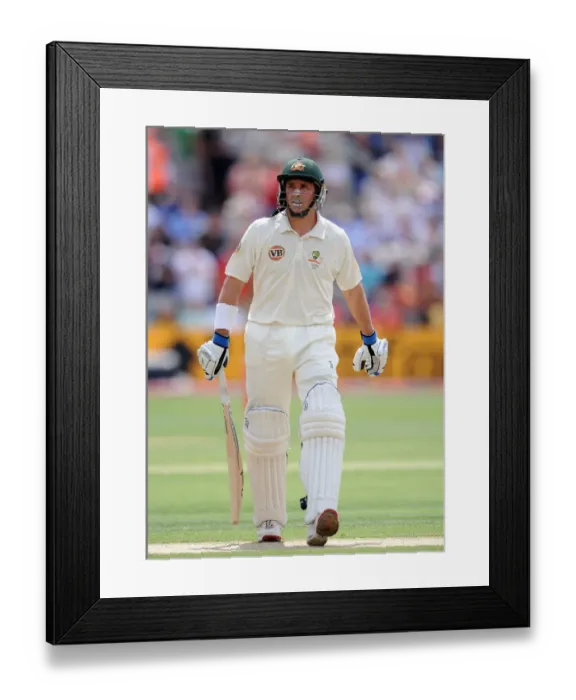 Framed Print : Michael Hussey Leaves The Field Framed Print : Michael Hussey Leaves The Field