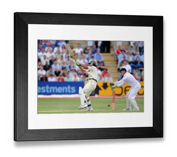 Framed Print : Ricky Ponting Is Bowled By Monty Panesar Framed Print : Ricky Ponting Is Bowled By Monty Panesar