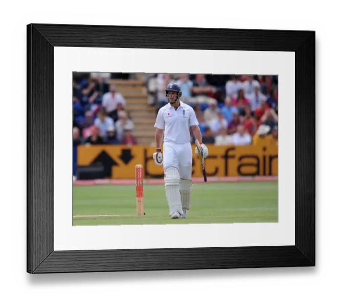 Framed Print : Andrew Strauss Leves The Field Framed Print : Andrew Strauss Leves The Field