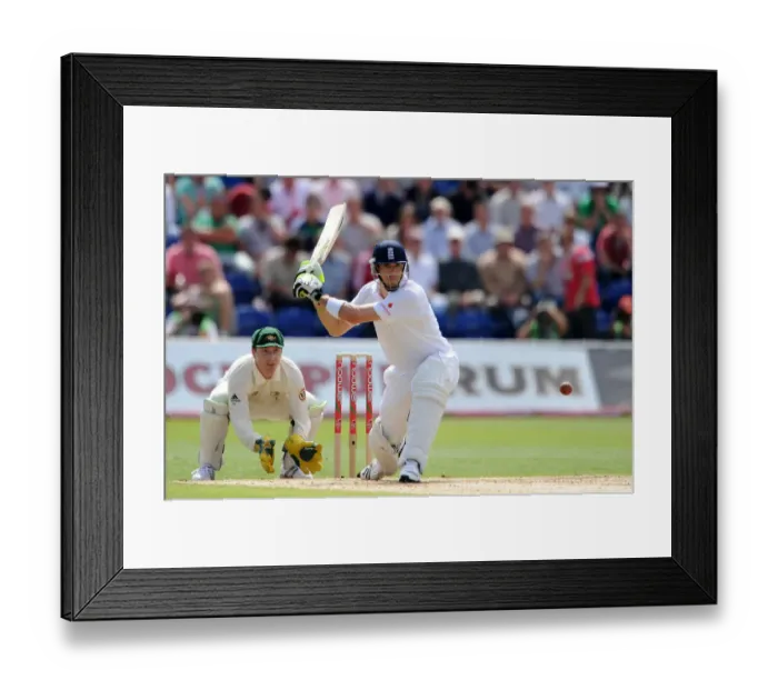Framed Print : Brad Hadin & Kevin Pietersen Hits His Fifty