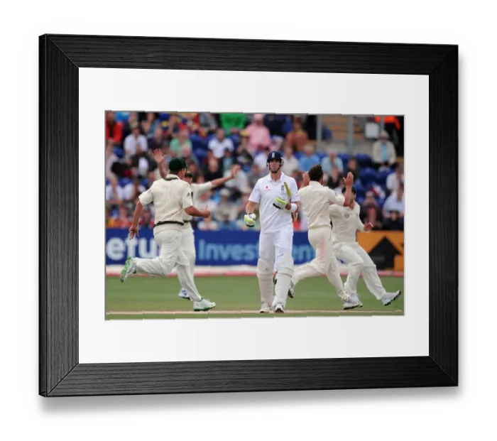 Framed Print : Ben Hilfenhaus Celebrates Kevin Pietersen Wicket Framed Print : Ben Hilfenhaus Celebrates Kevin Pietersen Wicket