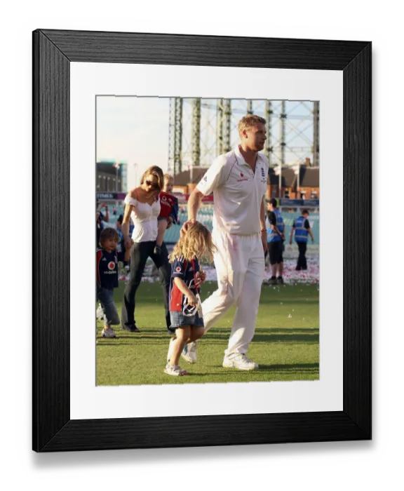 Framed Print : Andrew Flintoff & Family Framed Print : Andrew Flintoff & Family
