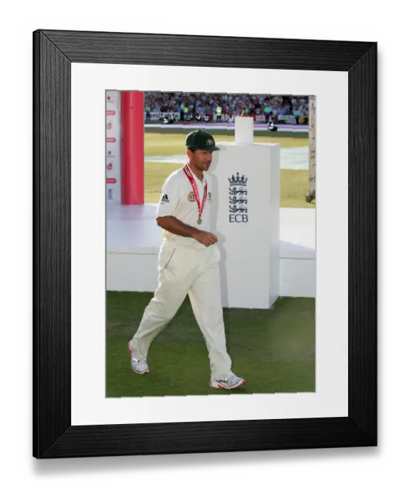 Framed Print : Ricky Ponting With Losers Medal