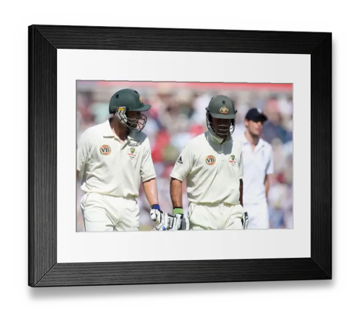 Framed Print : Mike Hussey & Ricky Ponting Framed Print : Mike Hussey & Ricky Ponting