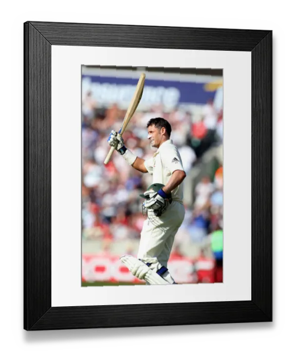 Framed Print : Mike Hussey Celebrates His Century Framed Print : Mike Hussey Celebrates His Century
