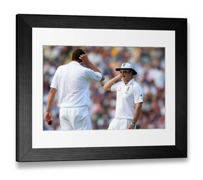 Framed Print : Andrew Strauss & Steve Harmison Framed Print : Andrew Strauss & Steve Harmison