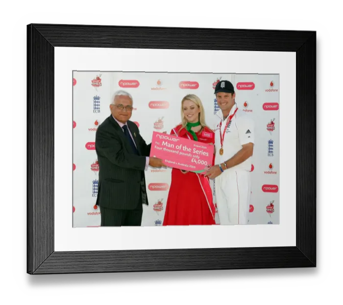 Framed Print : Andrew Strauss Man Of The Series