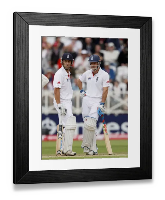 Framed Print : Jonathan Trott & Andrew Strauss Framed Print : Jonathan Trott & Andrew Strauss