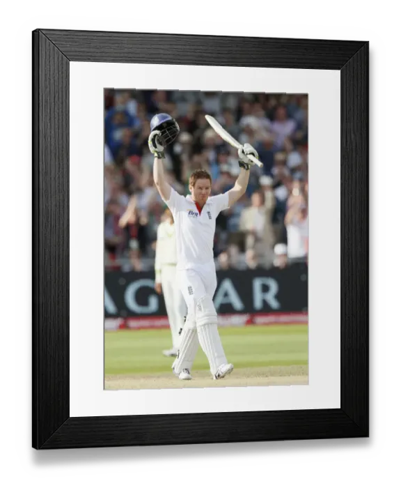 Framed Print : Eoin Morgan Celebrates His Maiden Ctest Century Framed Print : Eoin Morgan Celebrates His Maiden Ctest Century