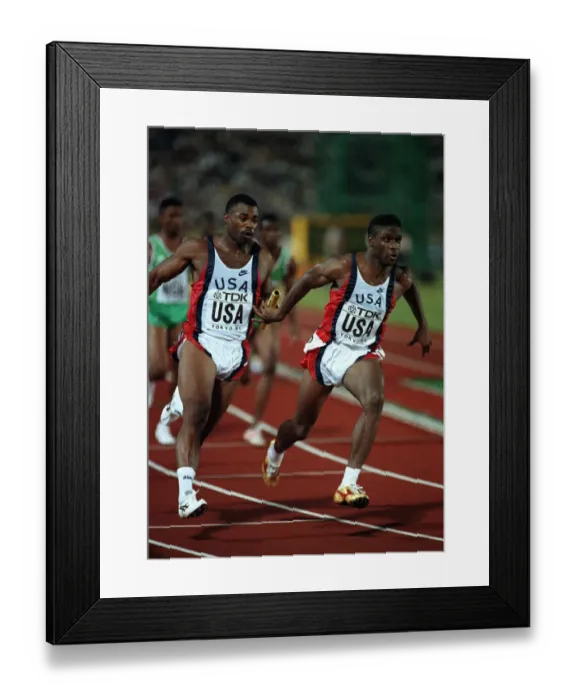 Framed Print : Leroy Burrell, Dennis Mitchell