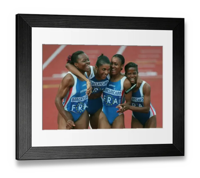 Framed Print : French Winning Relay Team Framed Print : French Winning Relay Team