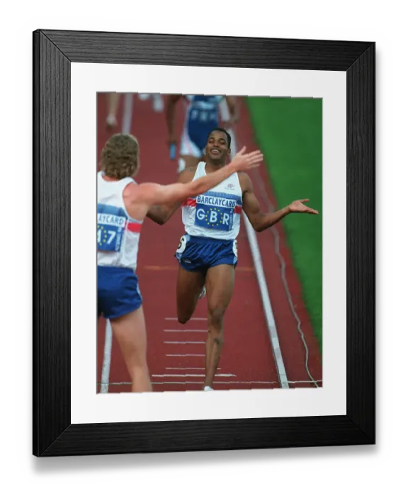 Framed Print : Whittle And Ladejo Celebrate Framed Print : Whittle And Ladejo Celebrate