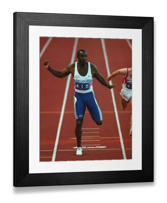 Framed Print : Linford Christie Wins Framed Print : Linford Christie Wins