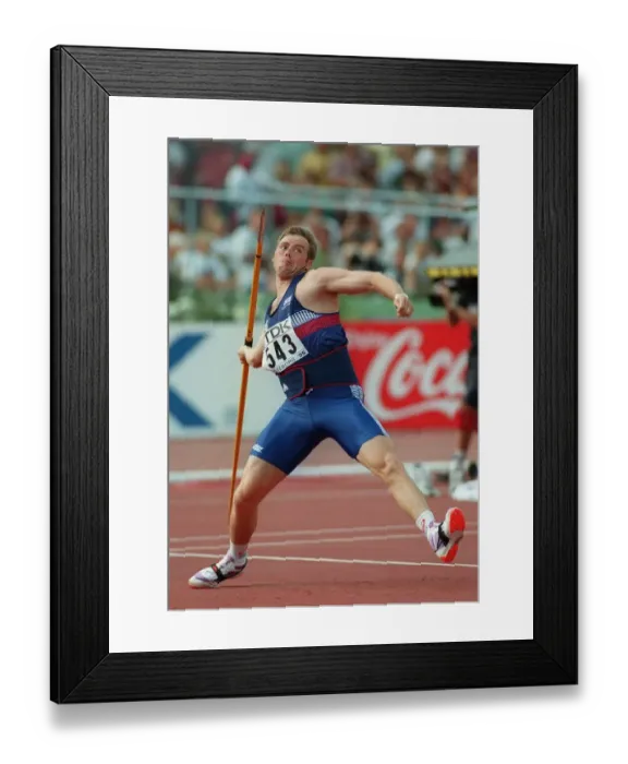 Framed Print : Mick Hill Javelin, World Champs 1995 01 August 1995 Date: 01 August 1995 Framed Print : Mick Hill Javelin, World Champs 1995 01 August 1995 Date: 01 August 1995