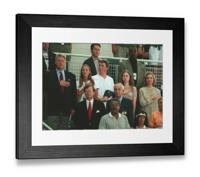 Framed Print : President Clinton & Family Framed Print : President Clinton & Family