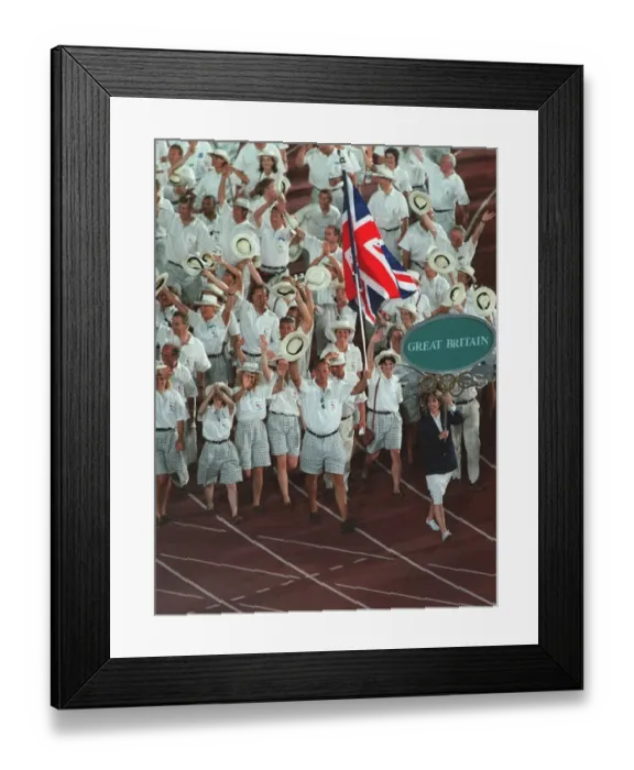 Framed Print : Steve Redgrave With Flag Framed Print : Steve Redgrave With Flag