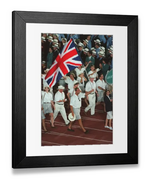 Framed Print : Steve Redgrave With Flag Framed Print : Steve Redgrave With Flag