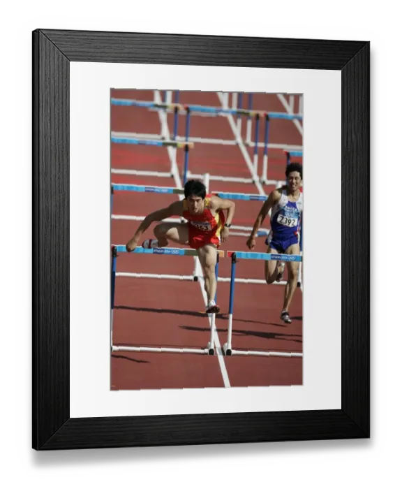 Framed Print : Xiang Liu Mens 110m Hurdles Mens 110m Hurdles Athens, Greece 24 August 2004 Date