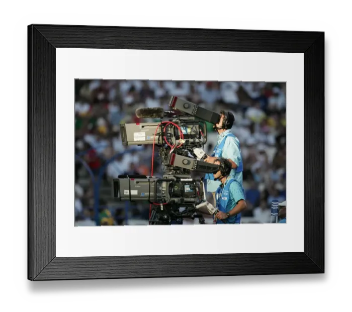 Framed Print : Tv Cameramen Framed Print : Tv Cameramen