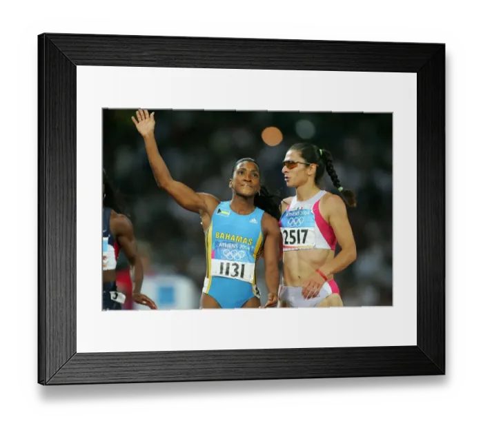Framed Print : Tonique Williams-Darling & Ana Guevara Framed Print : Tonique Williams-Darling & Ana Guevara