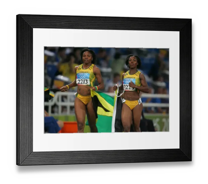 Framed Print : Aleen Bailey & Veronica Campbell Framed Print : Aleen Bailey & Veronica Campbell