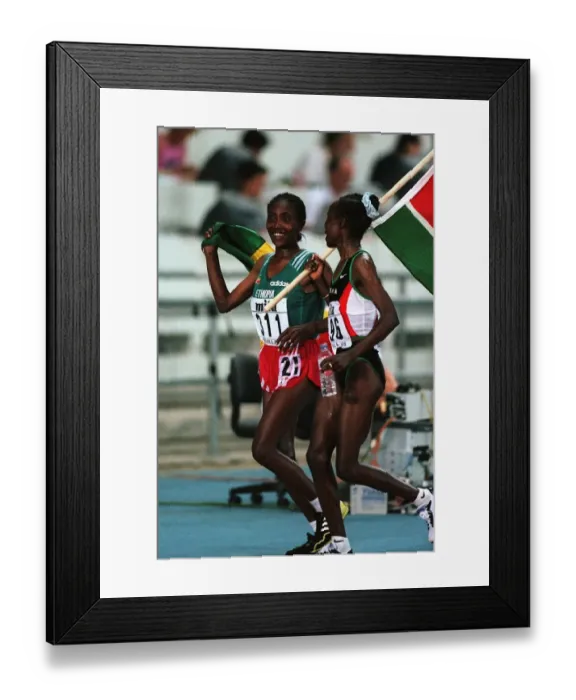 Framed Print : Gete Wami & Tegla Loroupe Framed Print : Gete Wami & Tegla Loroupe