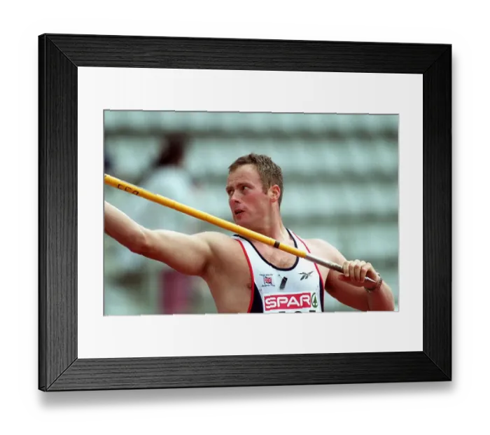 Framed Print : Mick Hill European Cup, Paris 1999 22 June 1999 Date: 22 June 1999 Framed Print : Mick Hill European Cup, Paris 1999 22 June 1999 Date: 22 June 1999