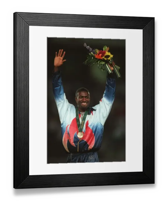 Framed Print : Allen Johnson, 110 metre hurdles winner, Atlanta Olympics Framed Print : Allen Johnson, 110 metre hurdles winner, Atlanta Olympics