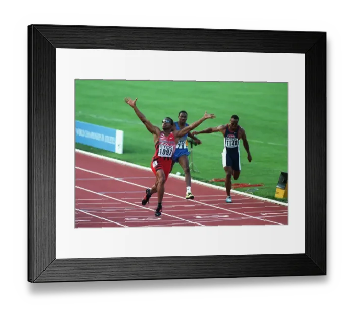 Framed Print : Ato Boldon Wins 200 Metres Framed Print : Ato Boldon Wins 200 Metres