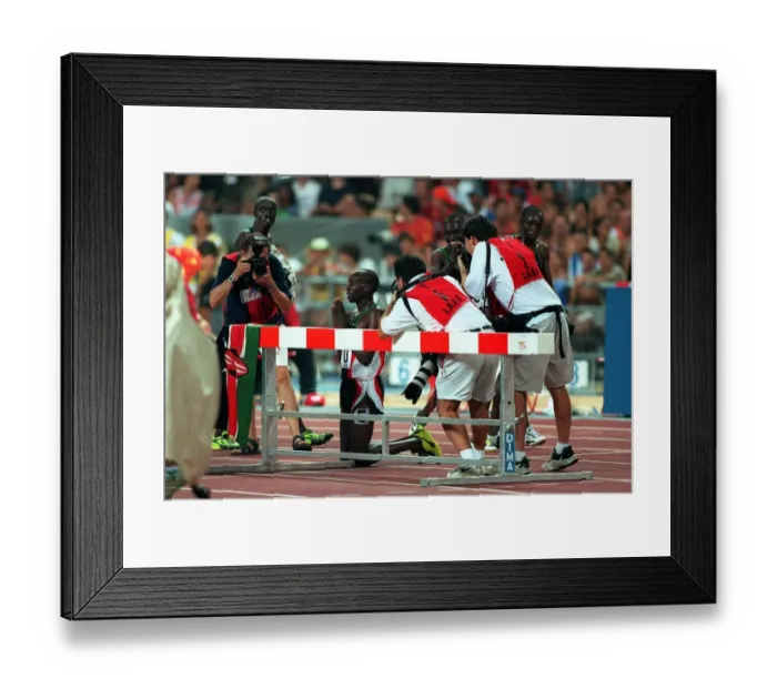 Framed Print : Wilson Boit Kipketers Prays Framed Print : Wilson Boit Kipketers Prays