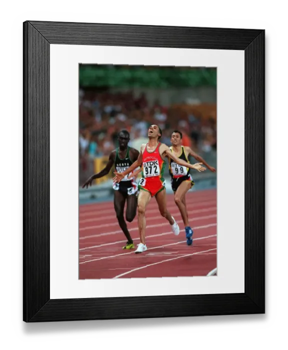 Framed Print : Salah Hissou Wins 5000m Final Framed Print : Salah Hissou Wins 5000m Final