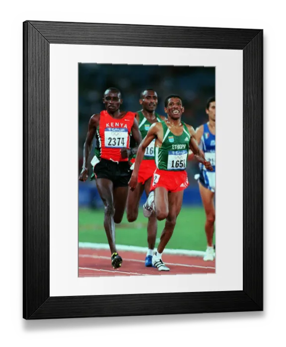 Framed Print : Haile Gebreselassie & Ivuti Framed Print : Haile Gebreselassie & Ivuti