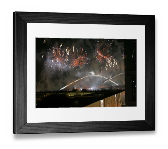 Framed Print : Olympic Stadium With Fireworks Framed Print : Olympic Stadium With Fireworks