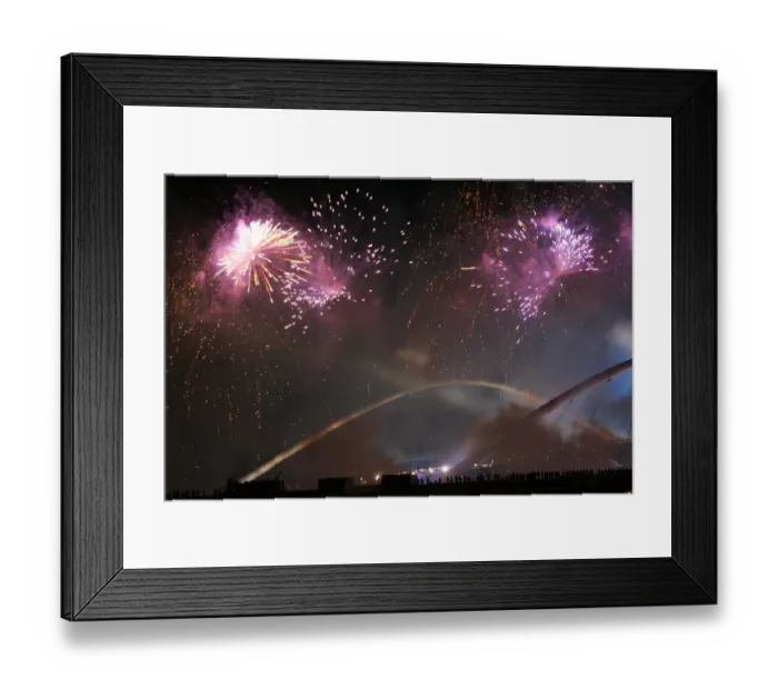 Framed Print : Olympic Stadium With Fireworks Framed Print : Olympic Stadium With Fireworks