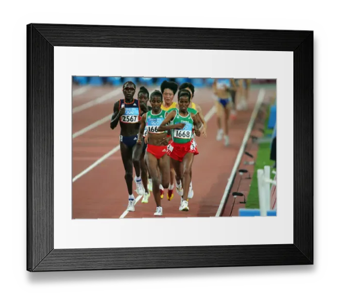 Framed Print : Tirunesh Dibaba & Worknesh Kidane