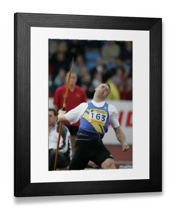 Framed Print : Mick Hill Javelin Norwich Union Olympic Trials Manchester Regional Arena 11 July 2004 Date Framed Print : Mick Hill Javelin Norwich Union Olympic Trials Manchester Regional Arena 11 July 2004 Date